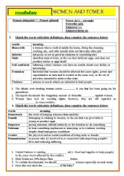 English Worksheet: WOMEN  