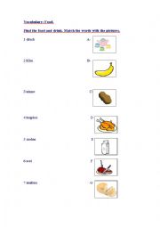 English Worksheet: food