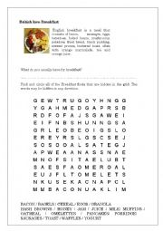 English Worksheet: British love breakfast