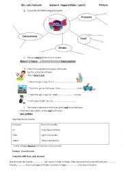 English Worksheet: happy birthday (part 2)