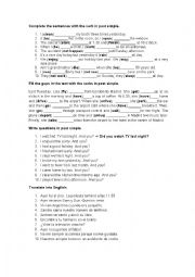 English Worksheet: Past Simple III