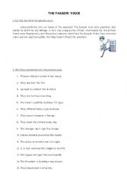 English Worksheet: Passive voice exercises