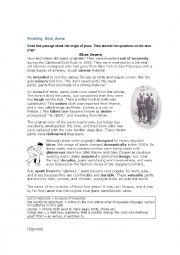 English Worksheet: Reading