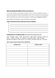 English Worksheet: NOUNS