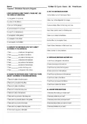 English Worksheet: there is - there are 