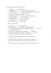 infinitive worksheet