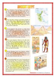 English Worksheet: Ancient Egypt