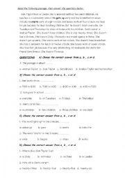 English Worksheet: Sam Taylor