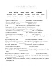 English Worksheet: Astronomy Vocabulary Exercise