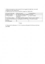 English Worksheet: Dianas biography