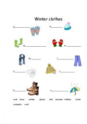 English Worksheet: Winter clothes