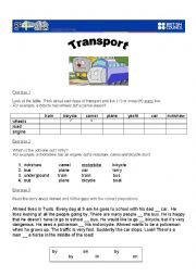 English Worksheet: means of transport 8th form