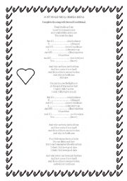English Worksheet: just hold me by maria mena 