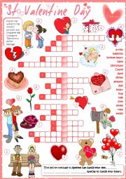 St Valentines Day - crossword