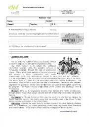 English Worksheet: Operation Red Nose 