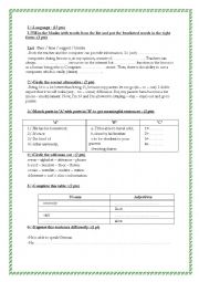 a set of language tasks and writing actiivities for intermediate level 