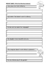 English Worksheet: Present Simple practise