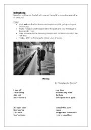 English Worksheet: Song: Missing