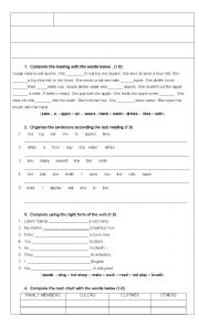 English Worksheet: Class activity