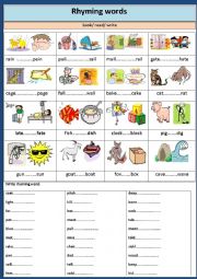  Phonetics : Rhyming words.
