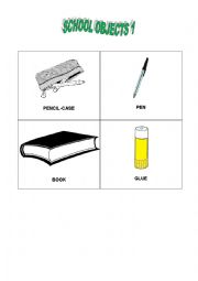 English Worksheet: School objects 1