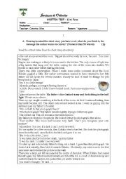 English Worksheet: The short story - family supper test