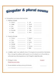 Singular and Plural Nouns