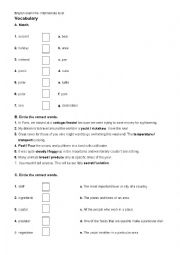 test for pre intermediate level