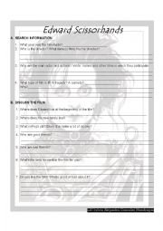 English Worksheet: Edward Scissor-Hands