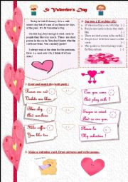 English Worksheet: St Valentines Day