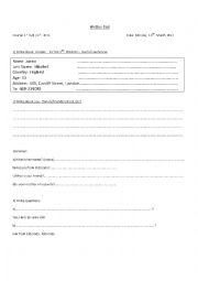 English Worksheet: Personal Information