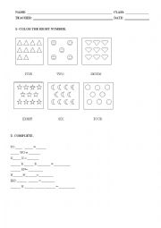 English Worksheet: Numbers