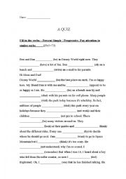 English Worksheet: present simple and present progressive