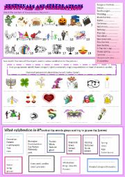 English Worksheet: festivals and celebrations