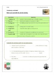 Vocabulary Worksheet- proud to be Emirati