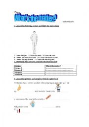 English Worksheet: Whats the matter?