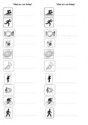 English Worksheet: present continuous