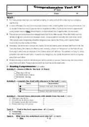 English Worksheet: Full term test n2 9th form