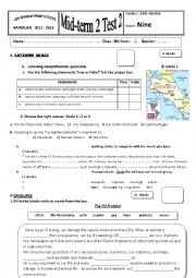 English Worksheet: th Form test