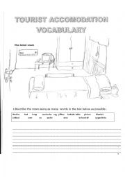 English Worksheet: Tourist accomodation