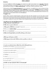 English Worksheet: lesson plan