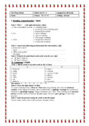 English Worksheet: global test n 2