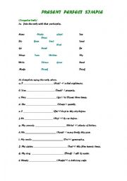 English Worksheet: Present Perfcet Simple