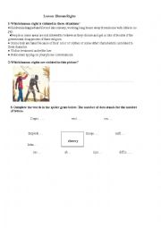 English Worksheet: Human Rights