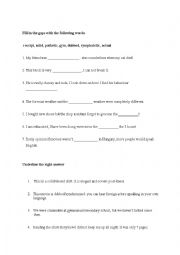 English Worksheet: False friends for Hungarians