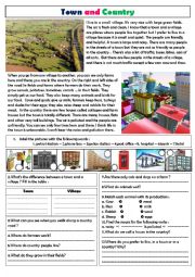 English Worksheet: a country or a city