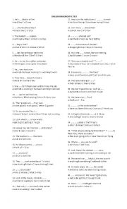 English Worksheet: english diagnostic test