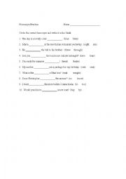 English Worksheet: Homonym Practice