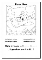 English Worksheet: Henry Hippo