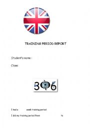 English Worksheet: Training report